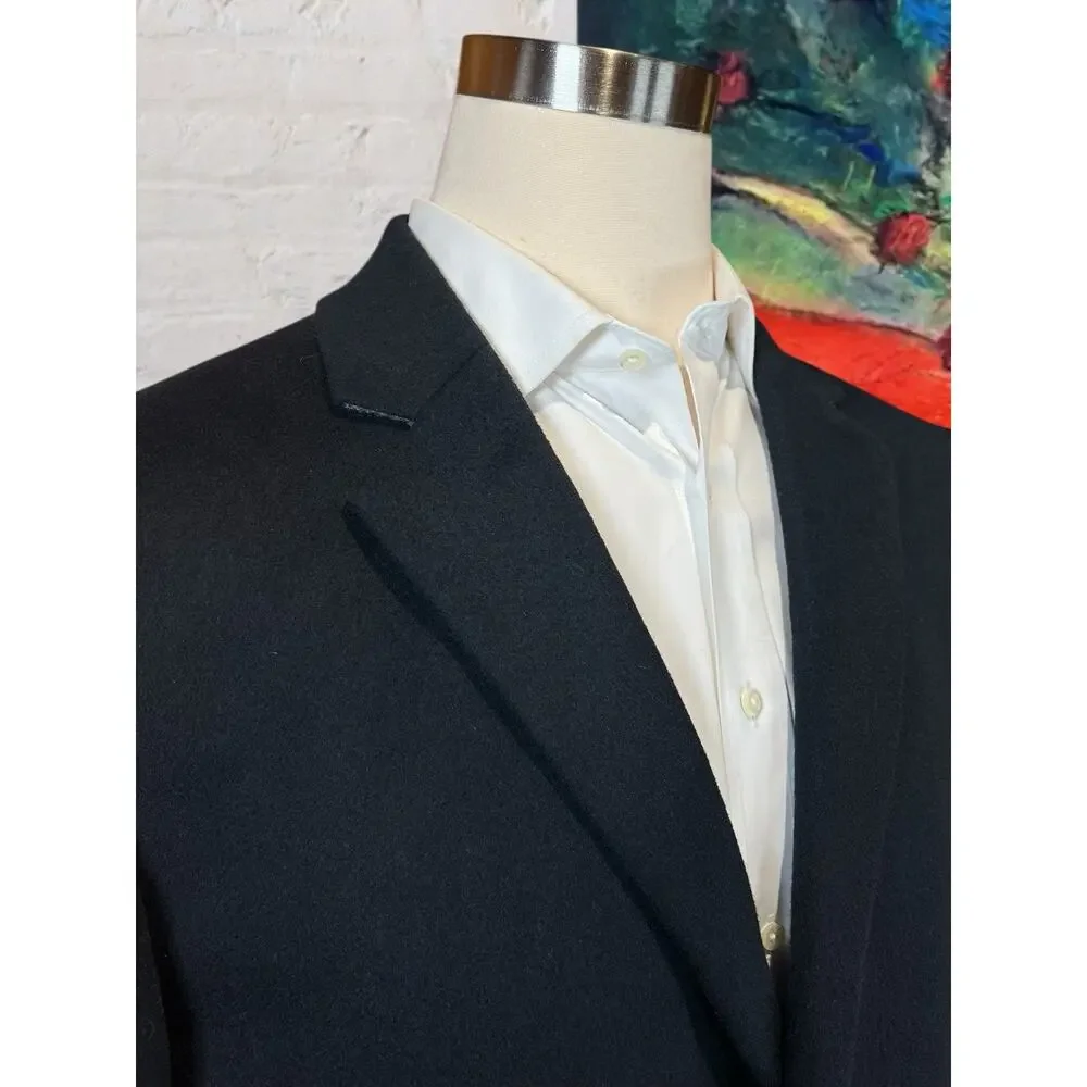 Kenneth Cole Mens 44L Dark Navy Blue Walking Topcoat Overcoat - Picture 5 of 15